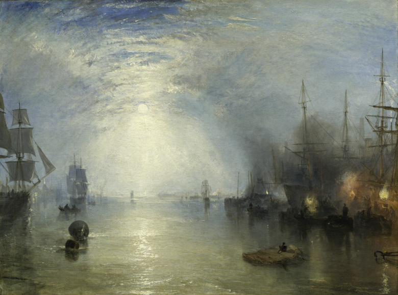 W Turner, Keelmen Heaving in Coals by Moonlight, 1935. National Gallery of Art, Washington, Widener Collection. copy.j