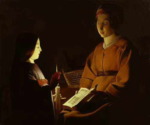 Georges De La Tour, L'education de la vierge, The Frick collection.
