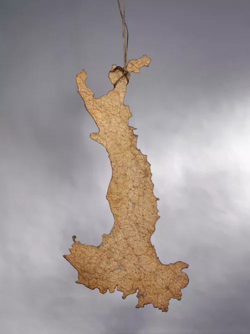 Luciano Fabro, Italia rovesciata, 1968