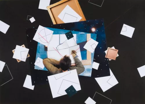 Giulio Paolini Studio per L’autore che credeva di esistere (sipario: buio in sala), 2013 Opera realizzata per la mostra al MACRO Courtesy l'artista