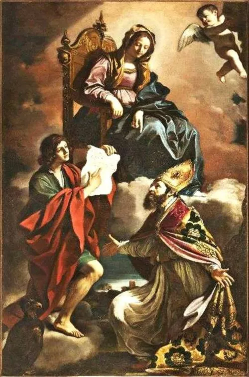 Guercino, Madonna con san Giovanni Evangelista e san Gregorio Taumaturgo