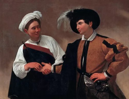 Caravaggio, Buona ventura, 1595, olio su tela, Musei Capitolini, Roma.