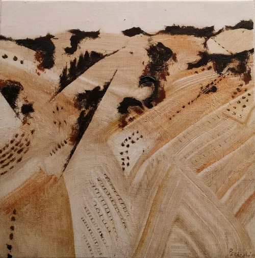 Copertina Pericoli Tullio, Frammento 56; 2021, olio su tela 30x30cm.