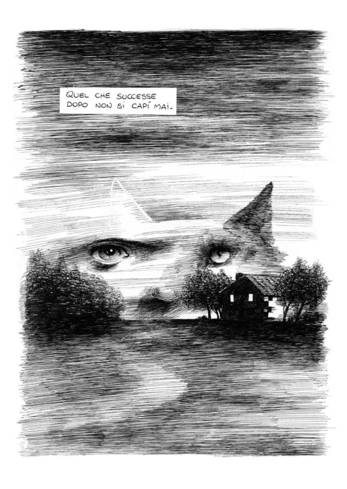 Tavola tratta da Sputa tre volte (Coconino Press/Fandango, 2019) di Davide Reviati.