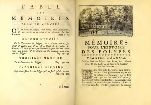 Trembley, Mémoires pour l’Histoire des Polypes, 1744.