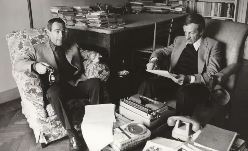 F&L in studio.