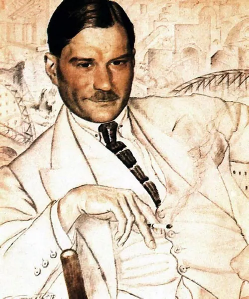 Evgenij Zamjatin in un ritratto di Boris Kustodiev.