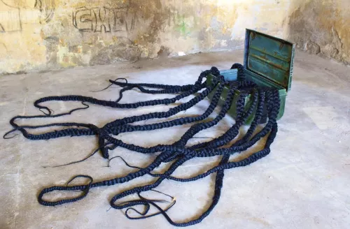 Ph: Virginia Ryan, 'Voager' in situ, Old Hotel De France, Bassam,Ivory Coast, courtesy of the artist